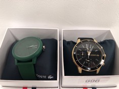 2 X LACOSTE WATCHES INCLUDING MODEL LC.79.1.29.32023221GRN.