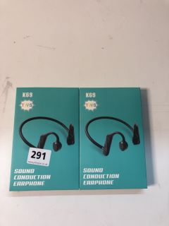 2 X K69 SOUND CONDUCTION EARPHONES
