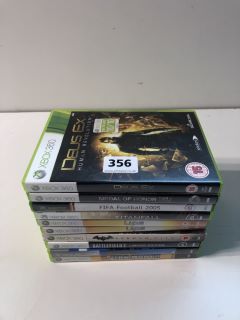 QTY OF ASSORTED XBOX 360 CONSOLE GAMES (18+ ID REQUIRED)