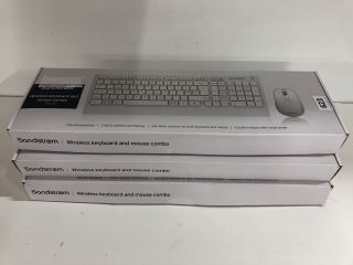 3 X SANDSTROM WIRELESS KEYBOARDS AND MOUSE COMBOS