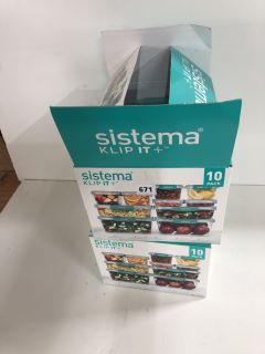 QTY OF SISTEMA KLIP IT + FOOD CONTAINERS