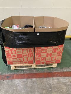 1 X PALLET OF ASSORTED GOODS TO INCLUDE PLASTIC FORKS, SOLAR FENCE LIGHTS, CAKE RINGS
