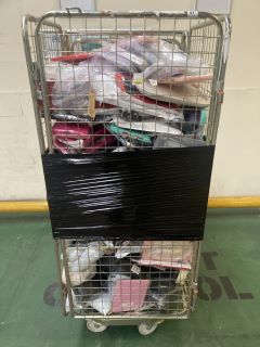 1 X CAGE OF ASSORTED GOODS TO INCLUDE TABLET COVERS &  MULTI COLOURED PAPER CLIPS (CAGE NOT INCLUDED)