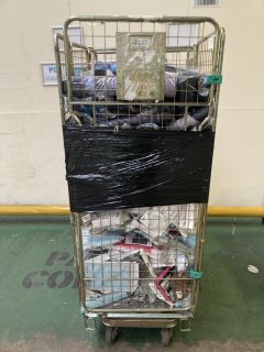 1 X CAGE OF ASSORTED GOODS TO INCLUDE DESK MATS & TABLET COVERS (CAGE NOT INCLUDED)