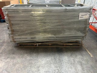 1 X PALLET OF 30 X SILVER SHELVING UPRIGHTS (COLLECTION ONLY)
