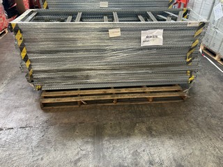 1 X PALLET OF 27 X SILVER SHELVING UPRIGHTS (COLLECTION ONLY)