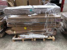 PALLET OF ASSORTED FURNITURE INCLUDING 1 MATTRESS (MAY BE BROKEN, INCOMPLETE OR STAINED).