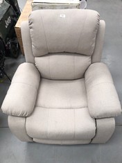 THIS SAND-COLOURED MASSAGE CHAIR MAY BE SCUFFED.