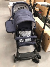 CHIC 4 BABY 274 52 TROLLEY DUO, NAVY JEANS, BLUE COLOUR.