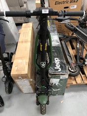 JEEP ELECTRIC SCOOTER MILITARY GREEN COLOUR NO CHARGER.