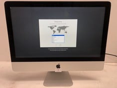 APPLE IMAC 2017 21.5" MODEL A1418 8GB WHITE WITHOUT KEYBOARD, MOUSE AND BOX.