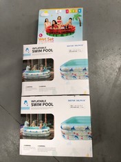 3 X POOLS OF VARIOUS MODELS AND SIZES INCLUDING INTEX .