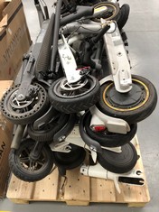 PALLET OF SCOOTERS ARE BROKEN DO NOT TURN ON FOR PARTS INCLUDING XIAOMI .