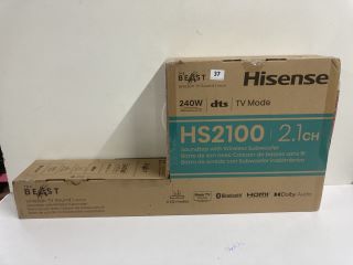 HISENSE SERIES 2.1 SOUNDBAR WITH WIRELESS SUBWOOFER MODEL: HS2100