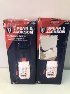 2 X SPEAR & JACKSON PRESSURE SPRAYERS