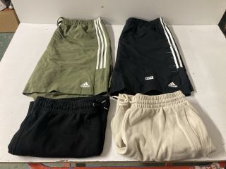 4 X ASSORTED SHORTS TO INCLUDE ADIDAS IN BLACK & GREEN