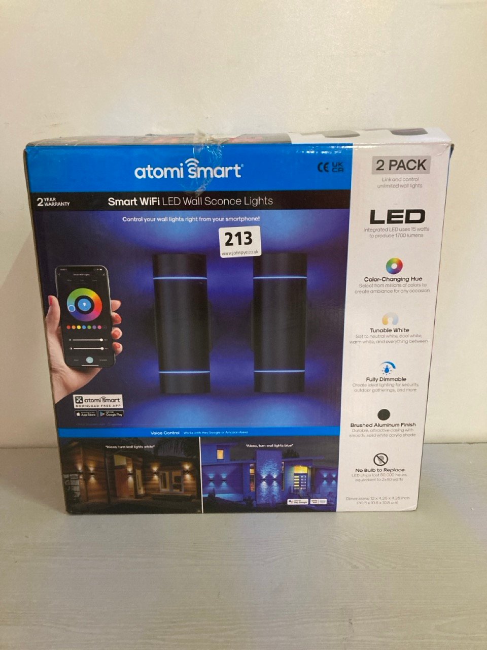 John Pye Auctions ATOMI SMART WIFI LED WALL SCONCE LIGHTS