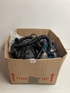 BOX OF ASSORTED ITEMS TO INCLUDE BISSELL SPOTCLEAN PRO HEAT