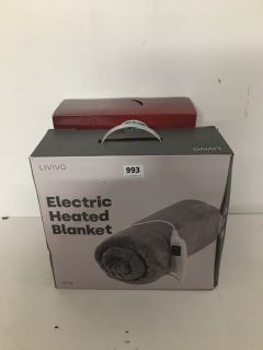 2 X ASSORTED ITEMS TO INCLUDE LIVIVO ELECTRIC HEATED BLANKET