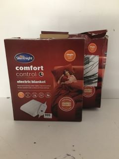 2 X SILENT NIGHT COMFORT CONTROL ELECTRIC BLANKETS