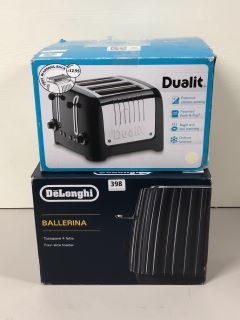 2 X TOASTERS, DUALIT AND DELONGHI