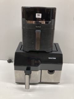 SALTER DOUBLE AIR FRYER AND A TEFAL AIR FRYER