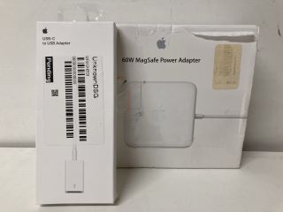 2 X APPLE ITEMS INC 60W MAGSAFE POWER ADAPTER