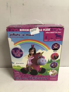 INFLATE-A-MALS RIDE ON UNICORN
