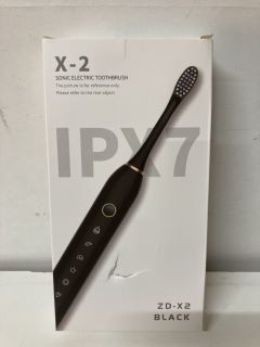 X-2 SONIC ELECTRIC TOOTHBRUSH WITH 4 BRUSH HEADS