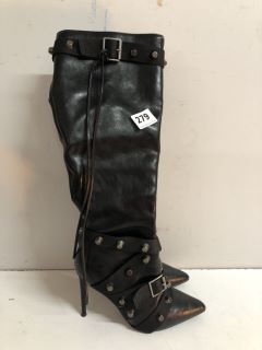 STEVE MADDEN LEATHER BOOTS/HIGHEELS SIZE UNKNOWN