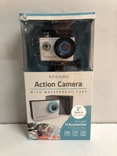 KITVISION ACTION CAMERA WITH WATERPROOF CASE