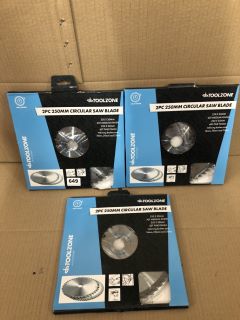 3 X TOOLZONE 2PC 250MM CIRCULAR SAW BLADES (18+ ID REQUIRED)