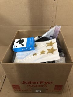 BOX OF ASSORTED ITEMS INC A6S TRUE WIRELESS HEADSET