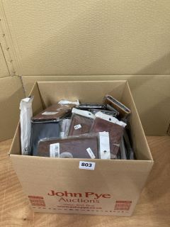 BOX OF PHONE AND TABLET CASES