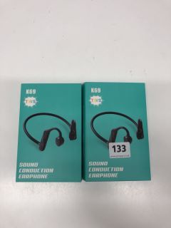 2 X K69 TWS SOUND CONDUCTION EARPHONES