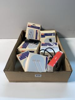 BOX OF ASSORTED CABLES INC LOGIK
