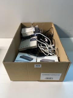 BOX OF ASSORTED ITEMS INC HDMI SWITCH