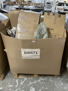 PALLET OF ASSORTED ITEMS INC STAINLESS STEEL BIN