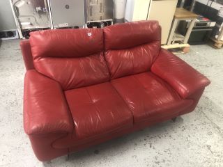 RED LEATHER SOFA
