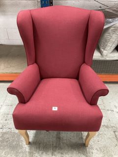 JL WINGBACK ARMCHAIR IN RED