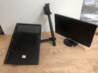 2 X ASSORTED MONITORS (UNTESTED)