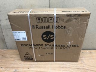 RUSSELL HOBBS 60CM WIDE STAINLESS STEEL VISOR COOKER HOOD MODEL: RHVSRCH602SS-M