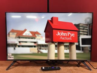 JVC 40" SMART 4K HDR LED TV MODEL LT-40CR330 (WITH STAND, WITH REMOTE, SCRATCH ON SCREEN, CHIPPED SCREEN, WITH BOX)