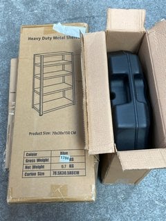 3 X ASSORTED ITEMS TO INCLUDE HEAVY DUTY METAL SHELVES: LOCATION - E0