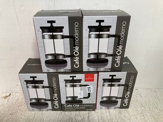 5 X CAFETIERE COFFEE MAKERS: LOCATION - J9