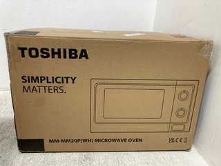 TOSHIBA MICROWAVE OVEN IN WHITE MODEL : MM-MM20P WH: LOCATION - I9