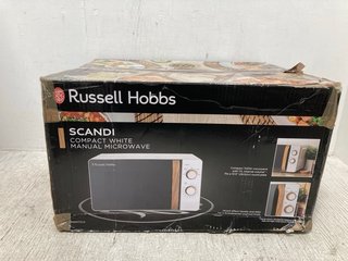 RUSSELL HOBBS SCANDI COMPACT WHITE MICROWAVE OVEN MODEL : RHMM713: LOCATION - I9