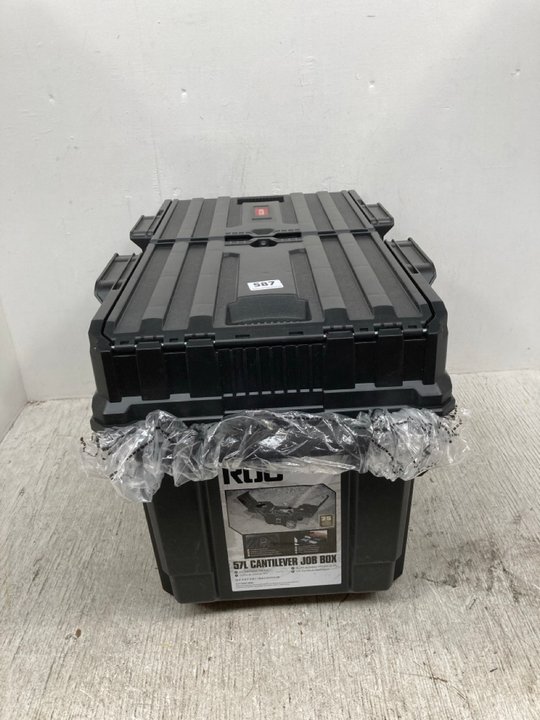 John Pye Auctions KETER ROC 57L CANTILEVER JOB BOX IN BLACK LOCATION