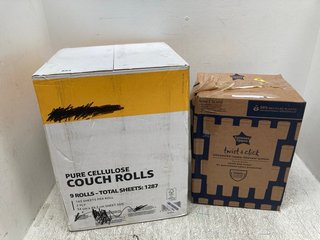 QTY OF ASSORTED ITEMS TO INCLUDE PURE CELLULOSE COUCH ROLLS: LOCATION - H2