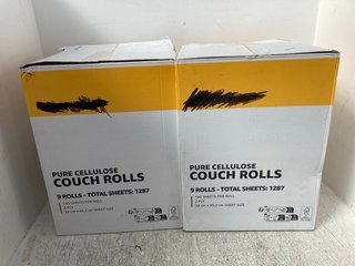 2 X BOXES OF PURE CELLULOSE COUCH ROLLS: LOCATION - H4